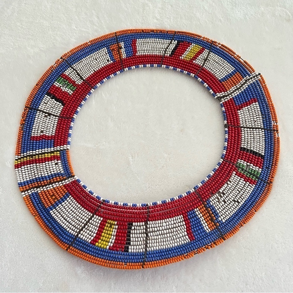 VINTAGE Maasai Beaded Collar Necklace
